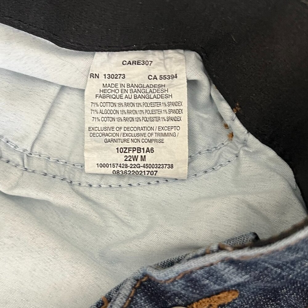Riders By Lee Mid Rise Straight Leg Jeans Size 22W M - Picture 6 of 6